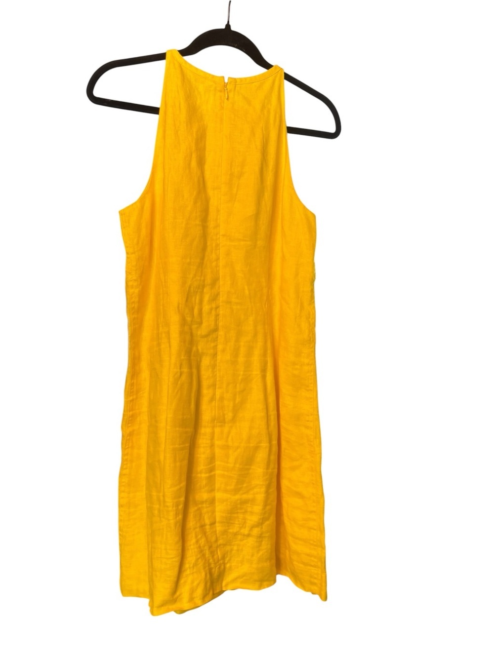 J.Crew Maxine High-Neck Shift Dress in Linen for Women Yellow Short Sleeveless S - Picture 4 of 6